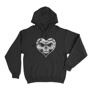 Heartskull Unisex Hoodie Black