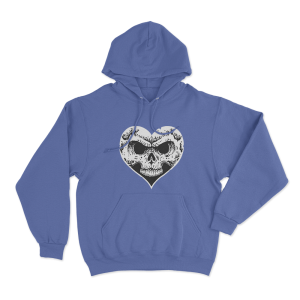 Heartskull Unisex Hoodie Blue