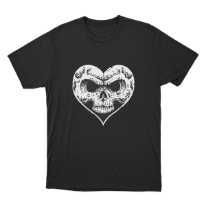 Heartskull Unisex T Shirt Black
